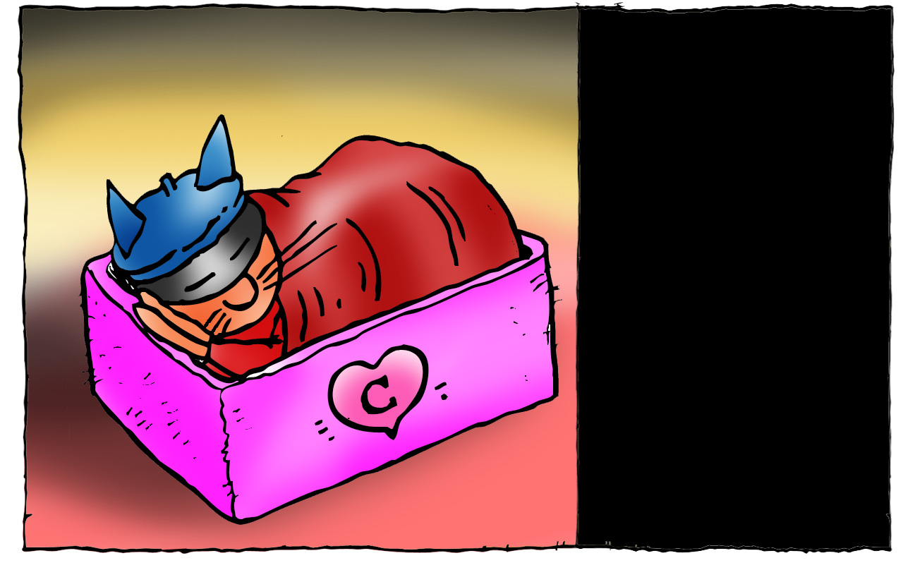 SuperCostello in bed
